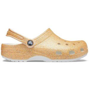 CROCS CLASSIC GLITTER CLOG ORANGE SORBET GLITTER W7 M5